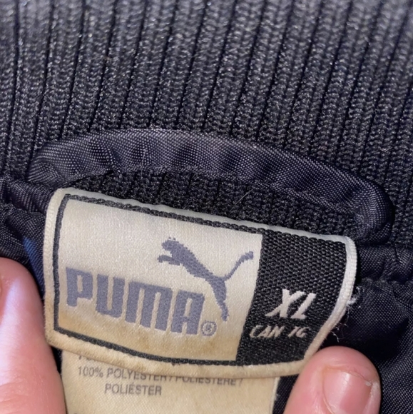 Vintage Puma Varsity Jacket Black/marone size L - Picture 3 of 12